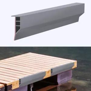 Gaahing 10pcs x 19.7인치 대형 보트 도크 측면 범퍼 그레이 풀페이스 가장자리 가드 말뚝 박기 및 부두