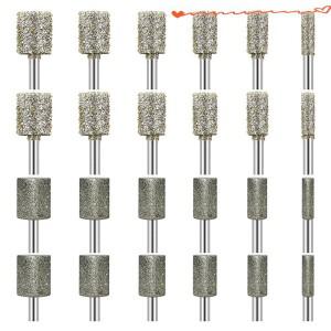 A19F-Stone 조각 세트 Dremel 50Grit 24PCS 연마 키트 다이아몬드 비트와 호환되는 다이아몬드 그라인딩 비