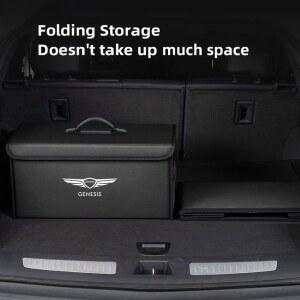 CAR TRUNK GV80 BOX GENESIS NEOLUN G80 G90 ORGANIZER LEATHER INTERIOR AUTO GV60 FOR ACCESSORIES GV90 STORAGE