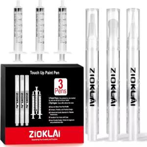 ZIOKLAI 터치업 페인트 펜 6PCS 세트 3 뾰족한 둥근 평평한 팁 브러시로 채울 수 있어 벽 수리 창문 목재