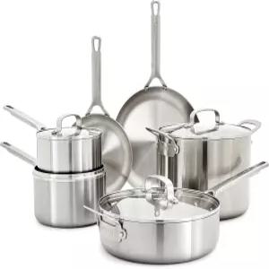 그린팬 x 플레이 0 스테인리스 스틸 조리기구 세트 3겹 멀티클래드 냄비 가 등급 오븐 및 브로일러 600°F