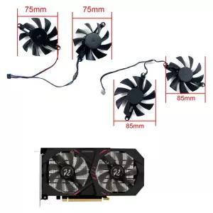 냉각 팬 4PIN 75MM 85MM RX6600M PELADN RX580 RX6600M 8G 그래픽 카드 용 GPU 교체 액세서리