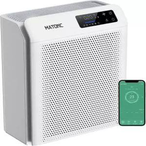최대 3500피트2까지 커버하는 강력한 HEPA 공기청정기 WiFi 앱 제어 기능이 있는 PM2.5 디스플레이 절전