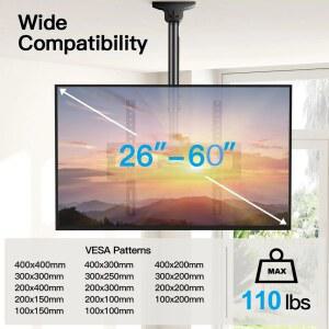 티비거치대 TV 스탠드 천장 거치대 2660 LCD 패널 모니터 110 걸이 인치 걸게 LBS 화면 LED 용량 회전 무게 틸트
