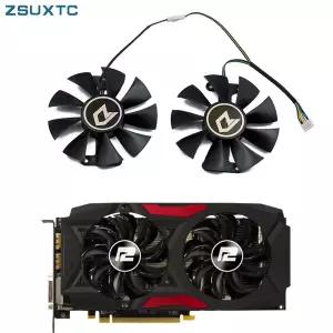 PowerColor Red Devil Radeon RX 470 480 580 그래픽 비디오 카드 쿨러 팬용 2 개 GA91S2U GPU 냉각 팬 교