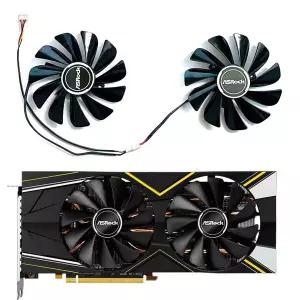 Asrock Radeon Rx 5700 5700xt Challenger D OC 그래픽 카드 95MM 4PIN CF1010U12S FDC10U12S-C GPU 쿨러