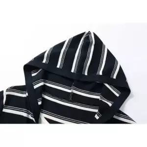 투피스 여름 여자 니트 후드티 스트라이프 후드 인조 쿨링 반팔 티 얇은 상의 1PICK2