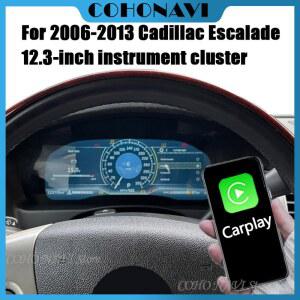 캐딜락 에스컬레이드 2006 2013 디지털 자동차 계기판 속도계 클러스터 LCD 스크린 콕핏 패널 CARPLAY