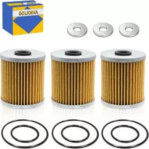 가와사키 ATV 베이우 300/220/250 KLF220 라코타 300 300A OEM 6099004용 GOLKA 3PCS 오일 필터 교체 키트