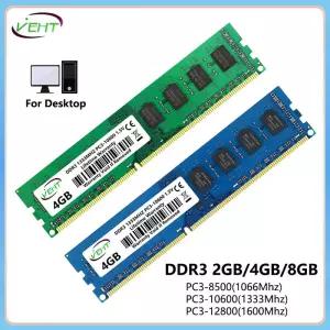 DDR3 2GB 데스크탑 메모리 Ram PC3 1066 1333 1600Mhz 1.5V 240Pin 8500 10600 12800 DIMM 비 ECC 컴퓨터