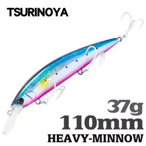 TSURINOYA 110mm 37g 헤비 웨이트 바다 낚시 루어 최대 80m 울트라 롱 캐스팅 싱킹 미노우 마법사 110S
