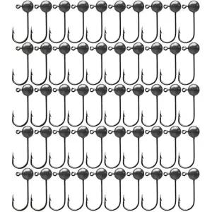 50pcs 원래 색상 낚시 후크 세트 잉어 액세서리 지그 헤드 용품 장비 0.45/1/2g Crappie