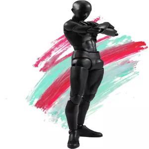 예술가를 위한 박스 드로잉 피규어 모델이 있는 날랑 액션 PVC 모델(블랙 컬러) 남성