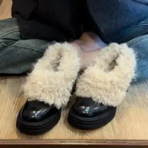 셉띠엠브레 통굽 힐 여성하이힐 털 스몰 앤티크 퍼 구두 기모 가보시 부츠 UNO5