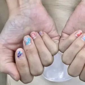 [하프클럽/]꽃무늬 오리엔탈 네일 아트 스티커 손톱 장식 디자인