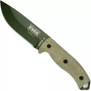 ESEE-5 1095 카본 스틸 블랙 키덱스 시스(OD 그린 블레이드 캔버스 미카르타 3D 핸들)