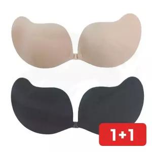 누브라 실리콘 날개형 접착 브라 노와이어 속옷 통기 가슴
