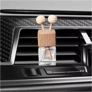 Gdnecad 2 PCS 카 디퓨저 방향제 병 에어 벤트 클립이 장착된 리필 가능한 에센셜 오일 유리 대부분의