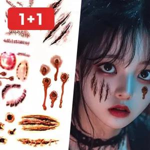 타투 스티커 할로윈 분장 문신 파티 지워지는 임시