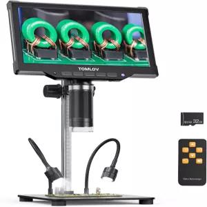 톰로프 DM0 0인치 디지털 경 080P 200X HD IPS 코인 확대경 스크린 6MP LCD 납땜 PC 뷰 32GB