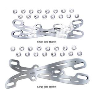 쌍의 내구성있는 실버 블레이드 스틸 스케이트 253 290MM 교체용 스테인레스 아이스