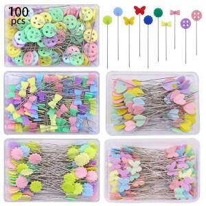 100피스 양재 핀 자수 패치 워크 바느질 퀼트 도구 바늘 DIY 액세서리