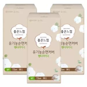 생리대 좋은느낌 팬티라이너 일반 90P X 3팩 2257780 J