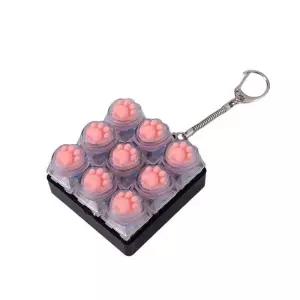 led 키보드 클리커 딸깍이 고양이 키링 키캡 발바닥 장난감 조명 피젯토이 고양이발