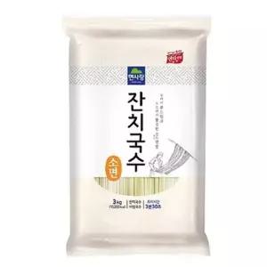 [셀러허브]면사랑 잔치국수 소면 3kg 4개 (S49420582)
