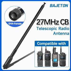 BAJETON 27MHz SMA-암형 핸드헬드 텔레스코픽 CB 라디오 안테나 Radtel RT-950Pro BJ-9000 BJ-7800 무전기