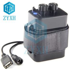 방수 4x18650/6x18650 배터리 보조베터리 케이스 USB 충전 야외 자전거 라이트 팩 수납함 홀더 박스 쉘 와