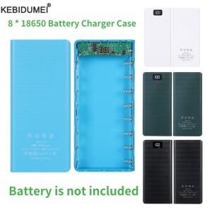 배터리 충전기 커버 보조베터리 케이스   DIY 상자  듀얼 USB C 타입 4 가지 색상 키트  8x18650