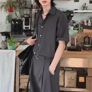 키체샵 남친 오피스룩 하의 긴바지 반팔 세트 오빠 셔츠 반팔세트 스타일리쉬 HO2