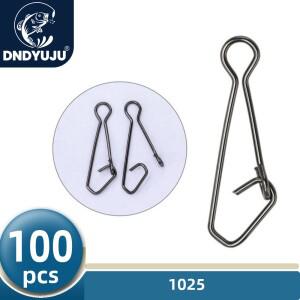 DNDYUJU 100피스 베어링 낚시 회전 스냅 롤링 링 인터록 후크 루어 고속 버클 커넥터 태클