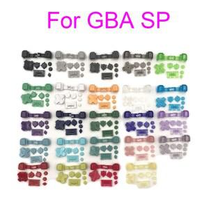 GameBoy Advance SP 용 GBA A B 플라스틱 풀 버튼 세트 시작 전원 켜기/끄기 L R 키트 D 패드 선택