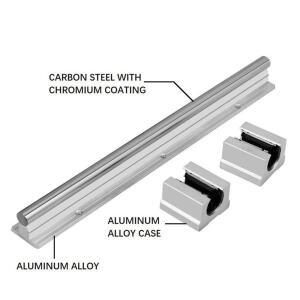 2PCS SBR12선식형 가이드 레일 길이 300 1000 1500mm 베어링 블록 CNC