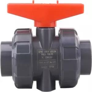 풀 포트 EPDM O링 및 리버서블 시트가 장착된 DERNORD PVC 트루 유니온 볼 밸브 200 PSI(1/2인치 소켓)