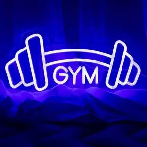 헬스장 네온 간판 바벨 조명 LED GYM PT샵 네온사인