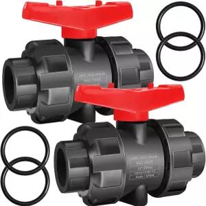 트루 유니온 볼 밸브 키트 1/2인치 UPVC 풀 플로우 세트 ASTM EPDM 오링 정격 200 PSI 슬립 소켓 포트가