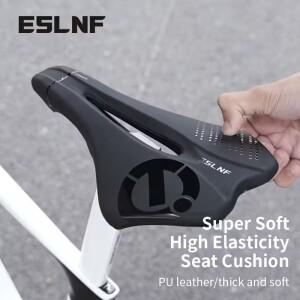 ESLNF 남성용 자전거 안장 -  논슬립 충격 흡수 PU 시트  산악/로드 라이딩을 위한 편안한 디자인  블랙