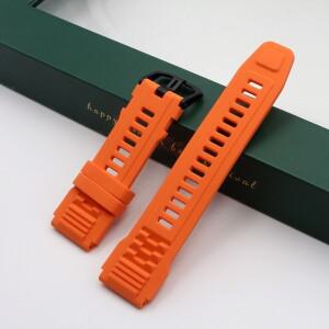 Amazfit T-Rex Ultra A2142 시계 밴드 스포츠 방수 손목 교체 조절 용 오렌지 실리콘 스트랩