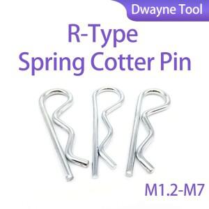 1.2-7mm R형 스프링 코터핀  탄소강/304 스테인리스 스틸  녹방지 자동차 및 산업용 클립