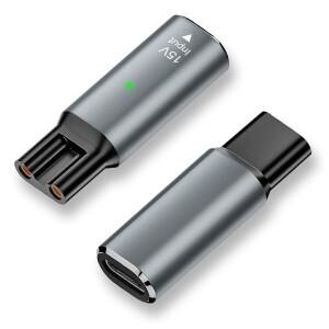 필립스호환 Norelco HQ8505 7000 시리즈용 USB-C 충전 컨버터  15V C타입 어댑터  2 팩