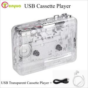 TenYua USB 카세트 플레이어 투명 테이프 USB2.0 포트가 있는 캡처