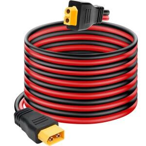 3m/10FT 1.5m/5FT 12AWG XT60 암-수 연장 케이블 (Anker SOLIX ALLPOERS R2500 R600 Ecoflow River Delta
