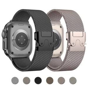 애플 호환워치 울트라 밴드 49mm iWatch 루프 스테인리스 스틸 스트랩 (시리즈 10 9 8 7 6 호환)