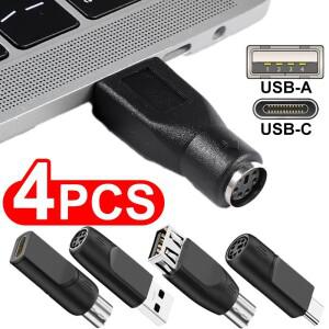USB-A to 플스호환 컨버터 키보드 마우스 원형 6핀 어댑터 여성형 남성형 타입-C