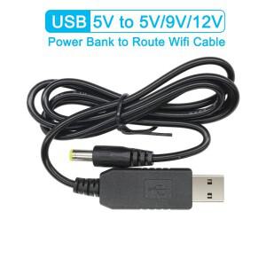 USB 전원 부스트 라인 스텝 업 모듈  컨버터 어댑터 라우터 케이블  2.1x5.5mm 플러그  DC 5V-DC 9V  12V
