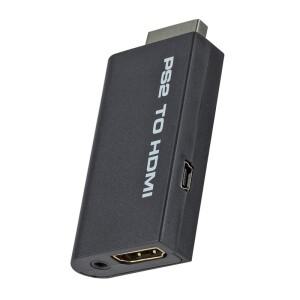 휴대용 플스호환 to HDMI 480i/480p/576i 오디오 비디오 컨버터 (3.5mm 출력 포함)  디스플레이 모드 TO 지
