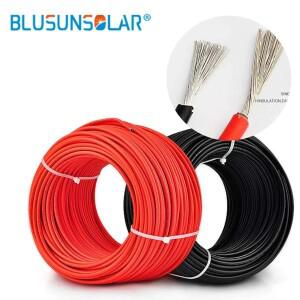 100M/롤 H1Z2Z2-K 1X4mm² 태양광 PV 케이블 광전지 빨간색 OR 검정색 주석 도금 구리 도체 XLPO 피복 TUV